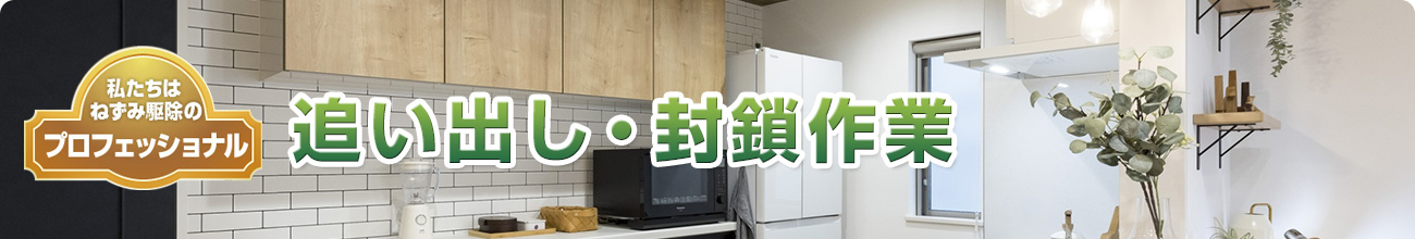 追い出し・封鎖作業